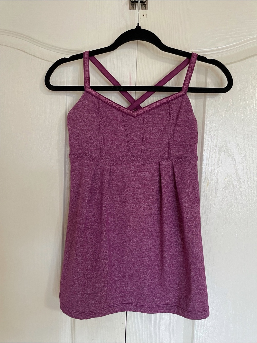 Lululemon Bulerias Strappy Crossback Tank Top Heathered Purple Size 4